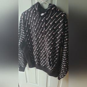 Men's medium black Champion sweatshirt with hood and front pocket